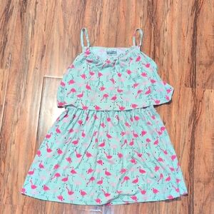 Basic Editions Blue Pink Ruffled Tiered Top